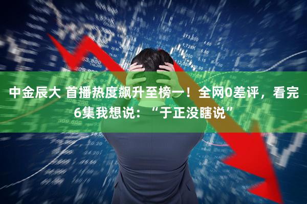 中金辰大 首播热度飙升至榜一！全网0差评，看完6集我想说：“于正没瞎说”