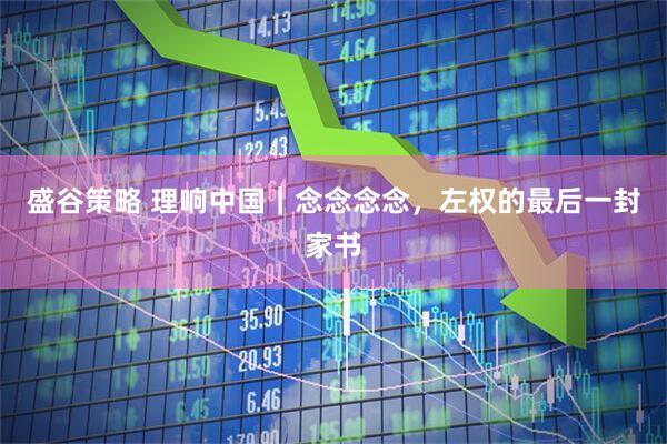 盛谷策略 理响中国｜念念念念，左权的最后一封家书